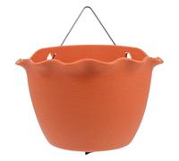 Gadpiparty Pot de Fleur Suspendu Rétro avec Crochet et Peinture Vintage pour Jardin Balcon Mur Jardinière Murale Décorative pour Plantes et Fleurs Panier Suspendu Style Romantique Rouge