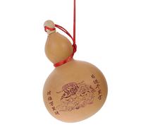 Gadpiparty Pot en Calebasse Chinoise Pratique avec Bouchon en Bois Sculpté, Conteneur Polyvalent Khaki pour Vin et Eau, pour Usage Ménager et Sorties Plusieurs Styles