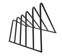 Gadpiparty Présentoir à Dossiers Noirs en Fer, Étagère de Bureau Triangulaire Compacte, Support Polyvalent pour Magazines, Livres et CD, Organisateur de Fichiers Pratique et Décoratif