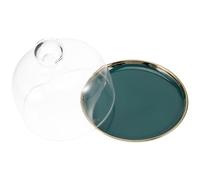 Gadpiparty Présentoir à Gâteaux avec Cloche en Verre, Plateau de Service