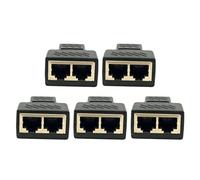 Gadpiparty Prise Répartitrice Connecteur 1 à 2, Adaptateur Réseau Femelle, Lot De 5 Pièces, Connecteur Ethernet, Usage Domestique Et Professionnel, Compatible Réseau Filaire, Couleur Transparente