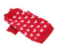 Gadpiparty Pull Tricoté pour Chien Petit et Moyen Motif Cœur Vêtement Chaud Hiver Confortable Facile à Enfiler pour Chiens Chihuahua et Petits Chiots