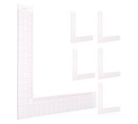 Gadpiparty Règle de Couture Carrée en Plastique Lot de 6 Équerre de Mesure en L Marquage Intérieur pour Angles Précis Accessoires de Couture Légers pour Vêtements et Quilting