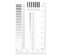 Gadpiparty Règle de Mesure Transparente pour Fissures Jauge de Largeur, Outil D'inspection de Précision en Plastique Solide, Modèle 06-2, pour Contrôle des Défauts et Surveillance des