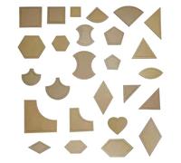 Gadpiparty Règle de Quilting et Gabarits de Découpe en Acrylique pour Création de Motifs Variés 27 Pièces pour Couture DIY en Milieu Scolaire et Ateliers