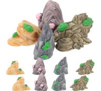 Gadpiparty Résine Montagne Décor Miniature 12 Pièces, Aquarium | Mini Paysage pour Plantes et Bac à Poissons, Effet Vivant, Ne Se Décolore Pas, pour Bureau Couleur Aléatoire