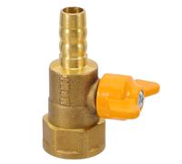 Gadpiparty Robinet à Boisseau Sphérique en Laiton 1/2 Pouce Filetage Femelle, Vanne D'arrêt Gaz Naturel et Propane, Vanne de Régulation pour Brûleur, Cuisinière et Camping, Résistant