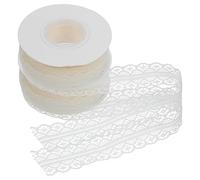 Gadpiparty Ruban de Dentelle de Fleur Beige Crème 22 Mètres X 2 Rouleaux - Galon Brodé en Nylon pour Couture Décoration Mariage Emballage Présent et Loisirs Créatifs