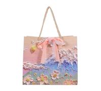 Gadpiparty Sac Cadeau Papier à Poignées Motif Bouquet Peinture pour Anniversaire et Mariage Sac Surprise Élégant pour Fête et Cadeau