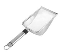 Gadpiparty Scoop de litière de Chat en métal Tamis en Acier Inoxydable Silver