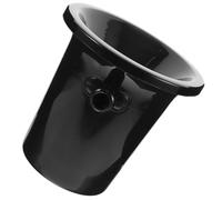 Gadpiparty Seau à vin noir avec entonnoir capacité de 3 l - Seau à glace en plastique pour dégustation de vin et bars avec grande ouverture épaisse