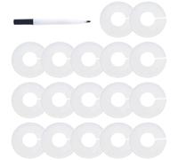 Gadpiparty Séparateurs de Vêtements Légers en Plastique Blanc 30 Pièces avec Stylo pour Rangement Organisé Adaptés la Plupart des Tringles de Placard Magasin
