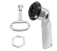 Gadpiparty Serrure à Came avec Clé pour Poubelle Extérieure, Verrouillage Barillet Horizontal, Serrure Imperméable Résistante aux Intempéries, Compatible Boîtes à Outils et Armoires