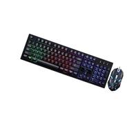 Gadpiparty Set Clavier Gamer Filaire Rétroéclairé avec Souris Optique Mécanique Gaming pour Pc Bureau Maison