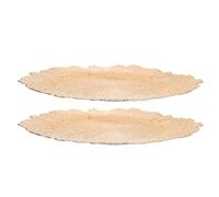 Gadpiparty Set de 2 Assiettes Chargeur Rondes en Plastique Or Style Rétro Américain Vintage Finition Mate, Légères et Minimisant Taches, pour Mariage et Buffet Réutilisable