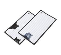 Gadpiparty Set de Blocs-notes Autocollants Forme Chat Noir Mignon Lot de 2 D’écriture Lisse, Accessoires de Bureau Polyvalents pour Garçon et Filles pour École et Bureau