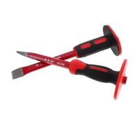 Gadpiparty Set de Burins Maçonnerie Acier Chromé Vanadium Plat et Effilé avec Protection Antidérapante pour Sculpture Démolition et Travail Béton