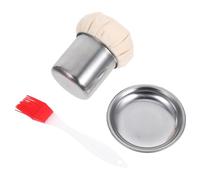 Gadpiparty Set Outils de Cuisine Acier Inoxydable pour Galettes avec Brosse à Huile Pratique et Essuie-huile Résistant pour Crêpière et Pancakes Traditionnels Couleur Couleur Aléatoire