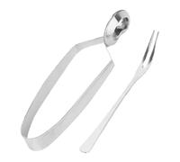 Gadpiparty Set Pince à Escargots Acier Inoxydable Résistant Chaleur Ustensiles Multifonctions pour Fruits de Mer Pince et Fourchette Confortables pour Maison et Buffet