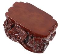 Gadpiparty Socle Bois Massif Sculpté pour Décoration Support de Présentation Polyvalent pour Fleurs Statues Bouddha et Objets Art Piédestal et Élégant pour Intérieur