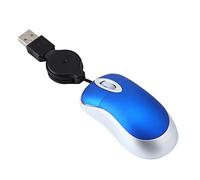 Gadpiparty Souris USB Compacte Télescopique Bleue Souris Optique Filaire Portable Légère pour Ordinateur Et Voyage
