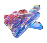 Gadpiparty Spécimen de Cristal de Roche Naturel avec Design Colonne Simple, Pierre de Guérison Feng Shui pour Salon et Étude, Effets Lumineux Enchanteurs et Procédé Électrolytique Unique