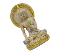 Gadpiparty Statuette Bouddha Résine Sacrée pour Décoration Bureau et Intérieur Ornement Méditation Apaisant Sculpture Asiatique pour Table Basse et Maison