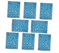 Gadpiparty Sticker Mural Grain D'eau Effet Réaliste 8 Pièces Plastique Adhésif Résistant Décor Intérieur Chambre Garçon et Filles Table DIY Micro-paysage