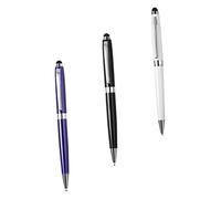 Gadpiparty Stylet Capacitif Multifonctionnel pour Tablette et Téléphone, Lot de 3 Pièces Métalliques Compactes, Compatible Écran Tactile, Usage Portable, Couleurs Blanc Bleu Noir