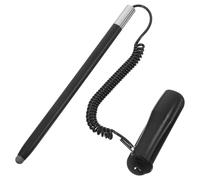 Gadpiparty Stylet Capacitif Rétractable avec Porte-Stylet à Ressort, Stylo Tactile Noir pour Écran Tactile de Smartphones et Tablettes, Pointe Souple pour Navigation et Écriture Précise,