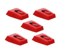 Gadpiparty Stylets de Remplacement Universels Rouges pour Platines Vinyles, Aiguille en Plastique et Aluminium, Son Clair et Précis, Pack de 5 Pièces pour Tourne-Disque