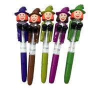 Gadpiparty Stylo D'écriture D'halloween Lumière, Décor Fête Célébration | Plastique, Forme Citrouille Fantôme Squelette, Assortiment de Styles, Écriture et Couleur Aléatoire Style Aléatoire