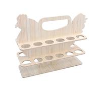 Gadpiparty Support à Œufs En Bois Naturel 12 Emplacements Stable Et Sûr Pour Rangement Cuisine, Étagère De Bureau Pratique Pour Organisation Et Protection Des Œufs