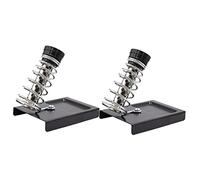 Gadpiparty Support de Soudure en Métal Noir 2pcs Double Tubes et Ressort, Support Stable pour Fer à Souder, Protège la Surchauffe, Poste de Soudure