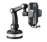 Gadpiparty Support de Téléphone en Abs et Métal à Ventouse pour Voiture Noir, Robuste Démontage Pratique, Navigation en Voiture