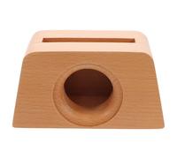 Gadpiparty Support de téléphone portable en bois pour téléphone portable - Design trapézoïdal - Trou de haut-parleur unique - Expérience de visualisation améliorée - Utilisation polyvalente - Beige