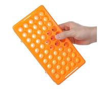 Gadpiparty Support de Tubes à Essai en Plastique Pp 50 Emplacements Orange, Rack de Stockage Pratique pour 50 Tubes de 18 Mm, pour Laboratoires et Centres de Recherche
