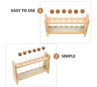 Gadpiparty Support Éprouvette Bois pour Tubes à Essai Porte-parfum et Porte-éprouvettes Multifonction Design Pratique et Surface Lisse Adapté Maison Laboratoire École