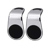 Gadpiparty Support Magnétique pour Téléphone de Voiture 2 Pcs Multi-Fonction en Alliage D'aluminium Argenté Angle de Pliage de 90 Degrés pour Automobile