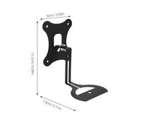 Gadpiparty Support Mural Flottant pour Enceinte sans Fil Réglable en Acier Inoxydable Noir Rotation Flexible Fixation Sécurisée Antichute Adapté Salon et Chambre Étagère Murale Audio