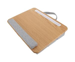 Gadpiparty Support Pliable pour Ordinateur Portable 1 Pièce, Bureau de Lit Portable Kaki Coussin Ergonomique Isolant, Table D'étude Pliable Multifonction pour Étudiants et Travail à Domicile