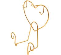 Gadpiparty Support pour Tasse à Thé et Soucoupe en Fer Doré Porte-Tasse à Café Décoratif de Cœur Égouttoir Compact pour 1 Assiette 1 Cuillère et 2 Tasses Présentoir de Bureau Élégant