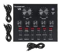 Gadpiparty Table de Mixage Audio Externe Professionnelle avec Modificateur de Voix, 10 Effets Sonores, Équipement Podcast et Streaming en Direct, Compatible Ordinateur, Kit Complet