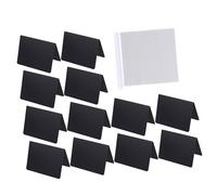 Gadpiparty Tableau Ardoise Double Face V Forme Petite Étiquette de Prix Effaçable pour Buffet Signalétique Alimentaire Réutilisable pour Restaurant et Commerce avec Craie et Chiffon