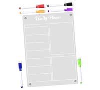 Gadpiparty Tableau Magnétique Effaçable pour Réfrigérateur Calendrier Transparent Aimanté Planificateur Hebdomadaire Réutilisable Surface Sans Trace Organiseur Portable pour Notes et Listes