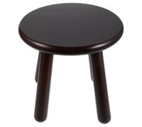 Gadpiparty Tabouret et Design Rustique à Quatre Pieds en Bois Marron Rond Structure Lisse Tabouret Décoratif Polyvalent pour Salle de Bain et Salon