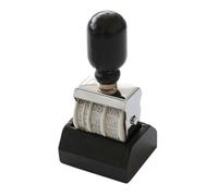 Gadpiparty Tampon à Dateur Noir Multifonction en Fer Rouleau pour Bricolage et Enveloppes, Nécessite Encre Séparée, pour Papeterie et Scrapbooking