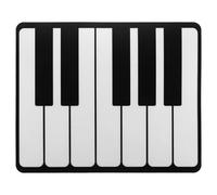 Gadpiparty Tapis de Clavier de Piano : Tapis de Souris antidérapant étendu - Grand de Bureau Musical Noir et Blanc - de Clavier et de Souris surdimensionné pour Le Jeu au Bureau