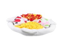 Gadpiparty Tapis de Reniflement pour Chiens Forme de Pizza Tapis Entraînement Anti-Stress Coussin Alimentation Lente Matériau Écologique et Facile à Nettoyer Améliore Intelligence Sens de