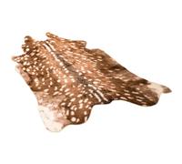 Gadpiparty Tapis Fausse Fourrure Imprimé Cerf Sika Décoratif Antidérapant Lavable pour Maison Salon Chambre